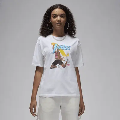 

Футболка Jordan Women's Graphic Girlfriend T-Shirt, белый/черный