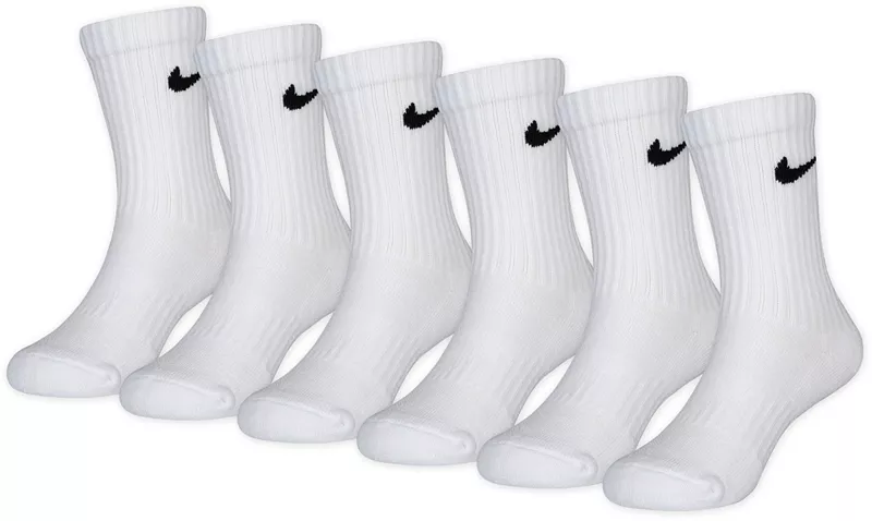 

Базовые носки для экипажа Nike Little Kids Performance — 6 шт, белый