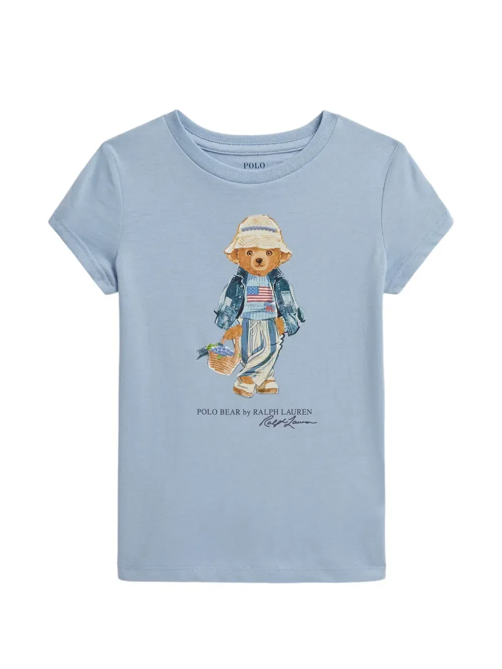 Футболка с логотипом Polo Ralph Lauren Kids, синий