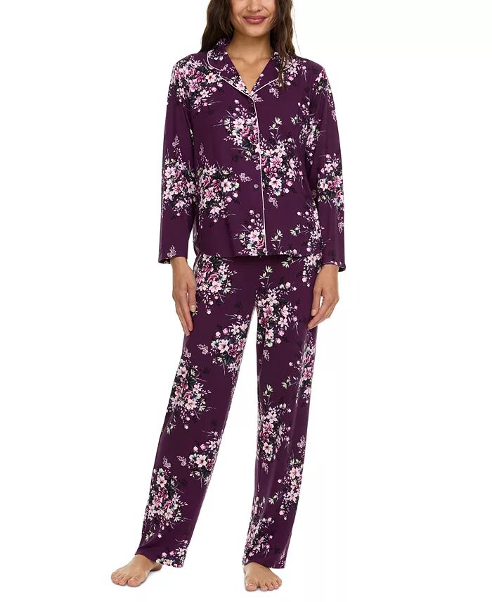 

Женский пижамный комплект Lindsey Floral Flora by Flora Nikrooz, фиолетовый