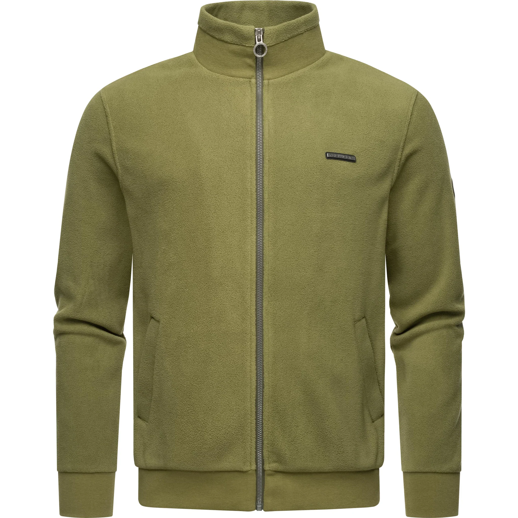 

Толстовка в стиле рэгвир "Trayne Fleece", мужская базовая флисовая куртка с высоким воротником Ragwear, зеленый