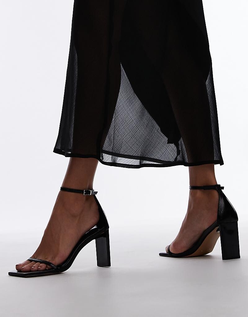 

Topshop – Gus – Черные изящные босоножки-двойки