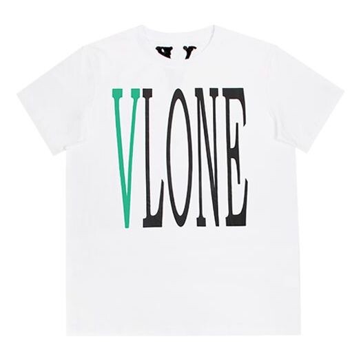 

Футболка large logo round neck short sleeve t-shirt 'white green' Vlone, белый