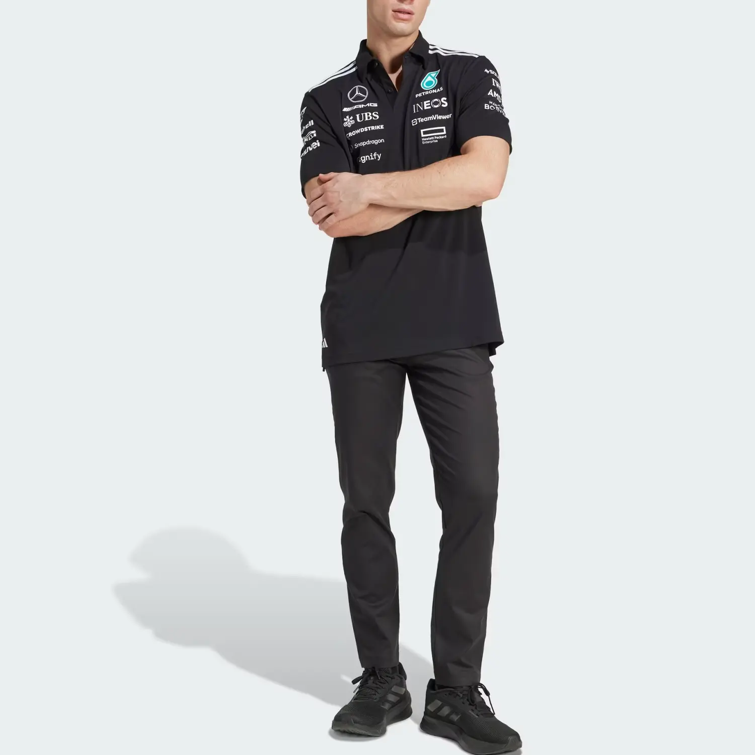 Футболка Mercedes Amg Petronas Formula One Team Adidas, черно-белый — фото 3