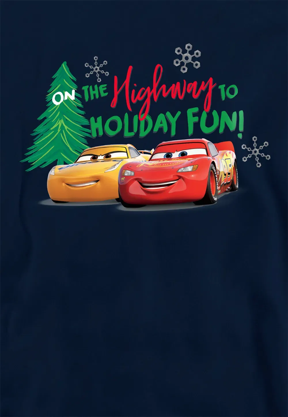Детский худи с принтом Lightning Mcqueen, Disney, темно-синий — фото 2