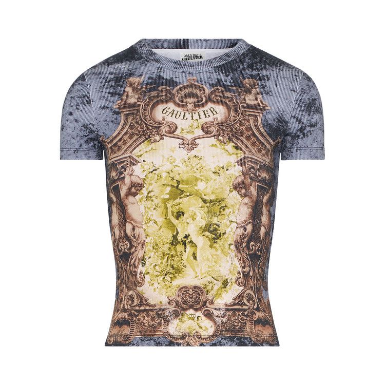 

Футболка Jean Paul Gaultier Médaillon Printed Ribbed Tee, Black