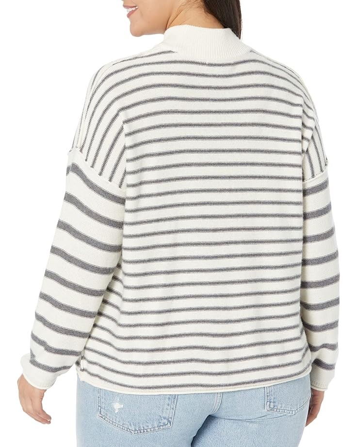 

Свитер Madewell Plus Stripe Jamaica Mock Neck, цвет Antique Cream