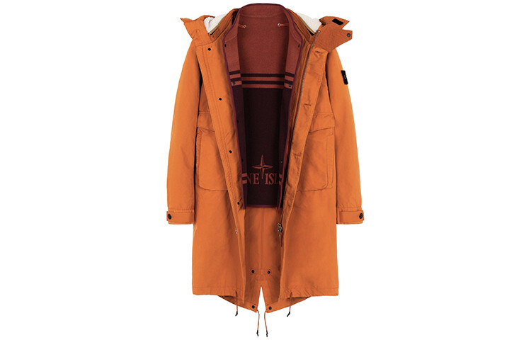 Пальто-парка унисекс Stone Island, оранжевый — фото 3