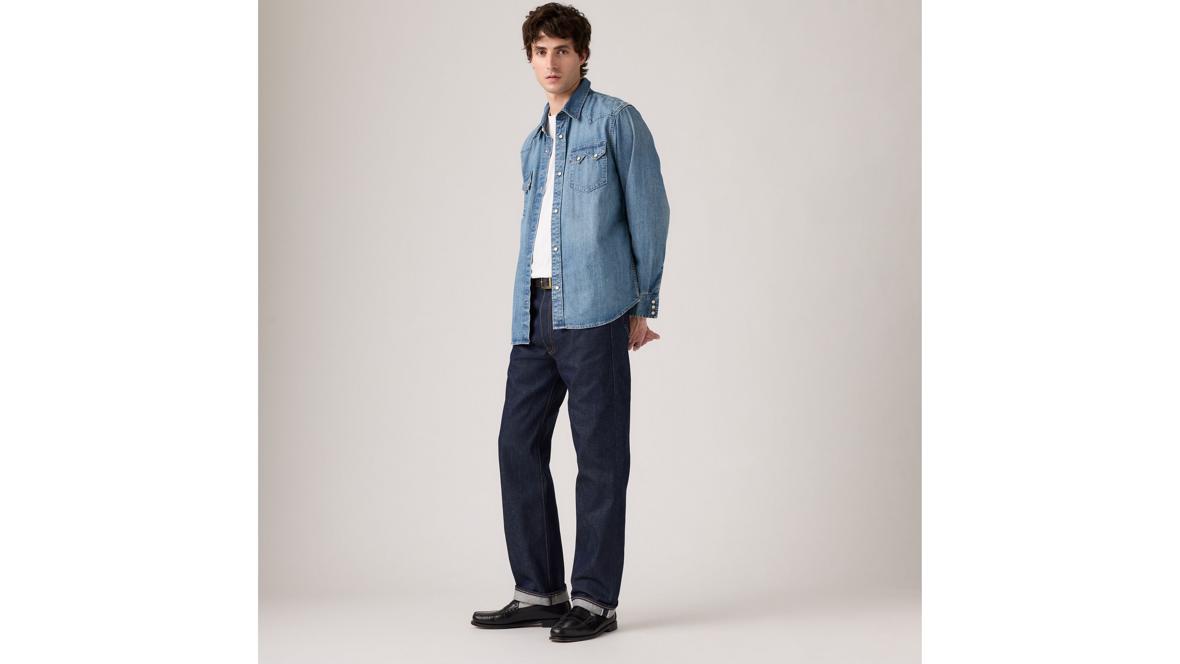 

Мужские джинсы 501 Original Fit Selvedge Levi's, Hudson - Dark Wash