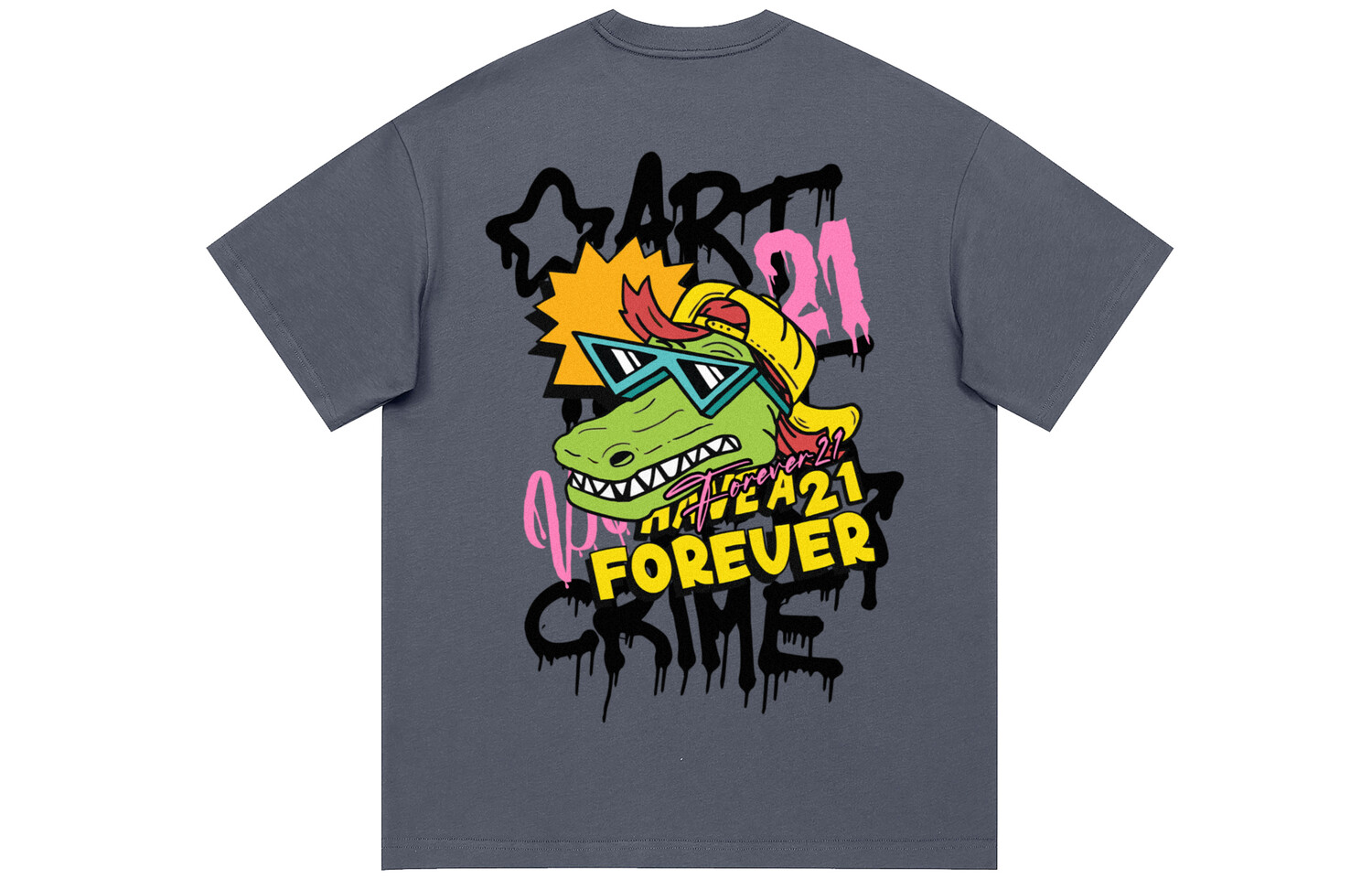 

Футболка унисекс Forever 21, серый