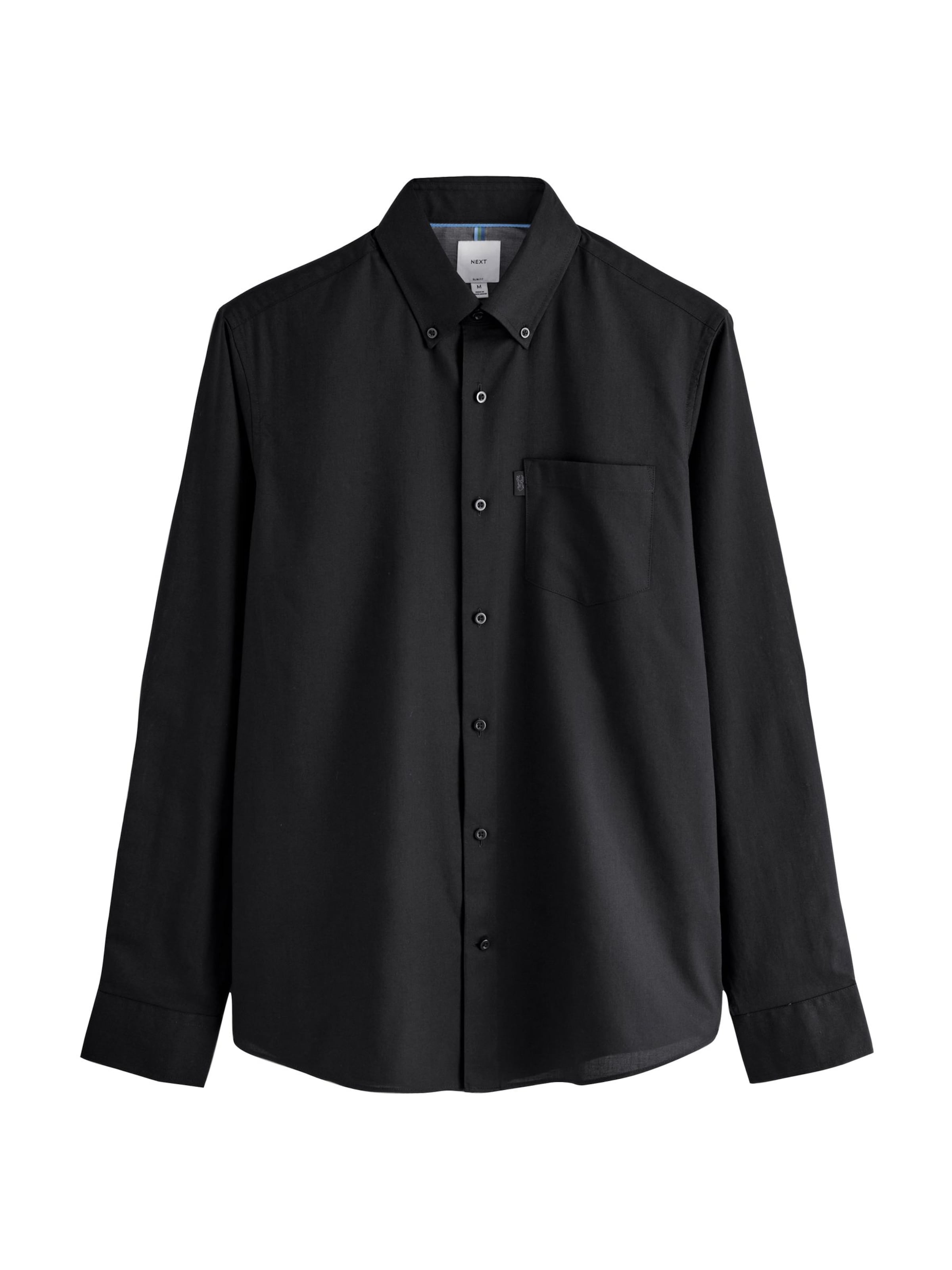 

Next Рубашка на пуговицах Regular fit в черном цвете