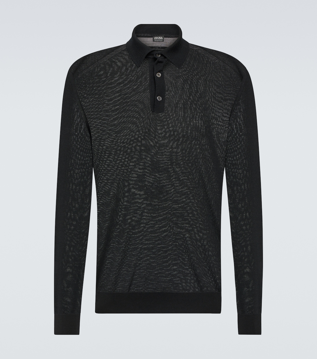 

Шерстяной поло свитер Zegna, черный