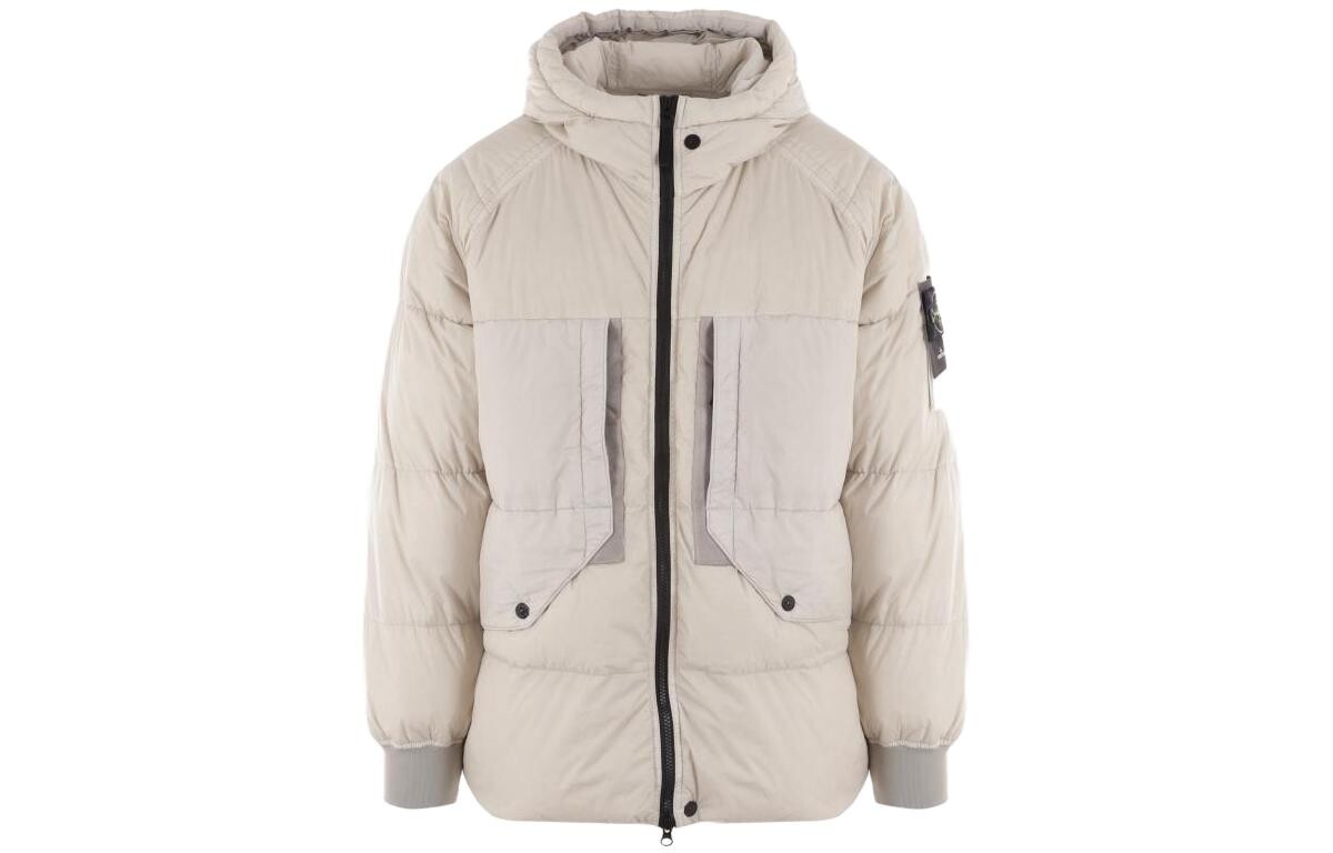 

Пуховик мужской белый Stone Island, белый