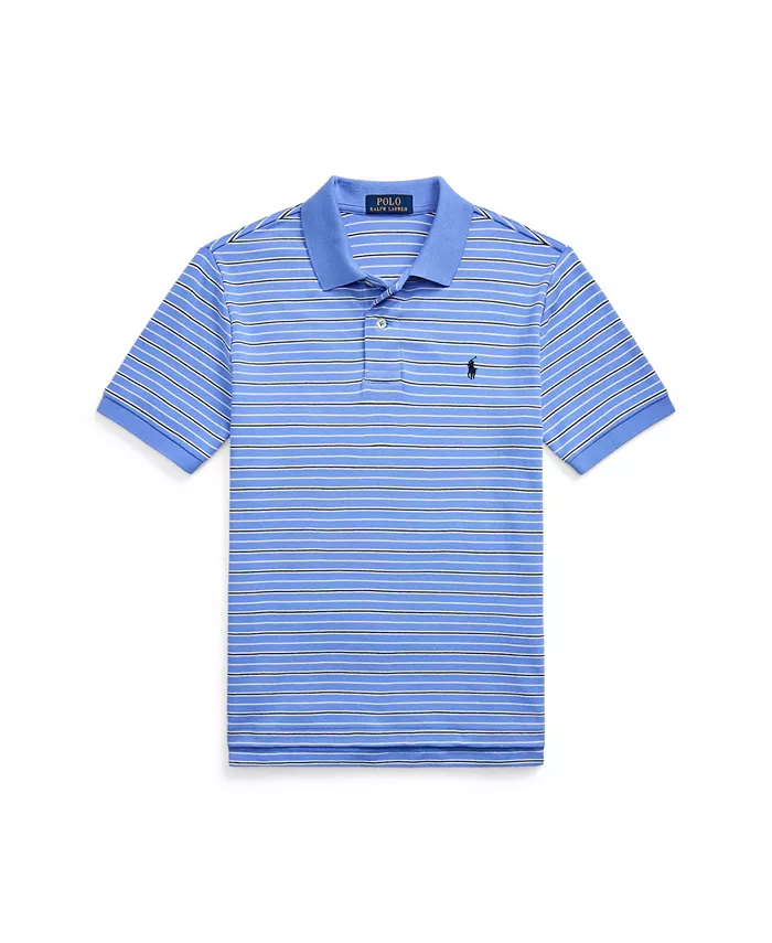 

Поло для мальчиков Big Boys в полоску, мягкое Polo Ralph Lauren, белый