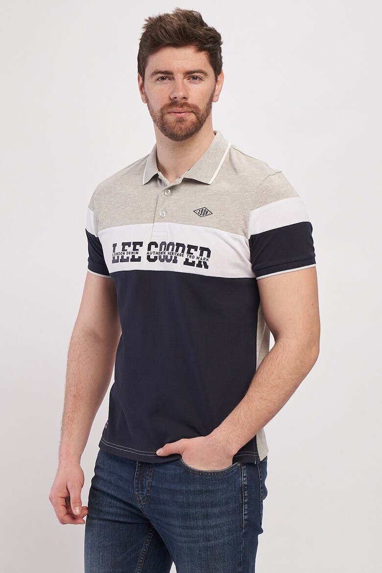 

Футболка с логотипами и воротником Lee Cooper, белый