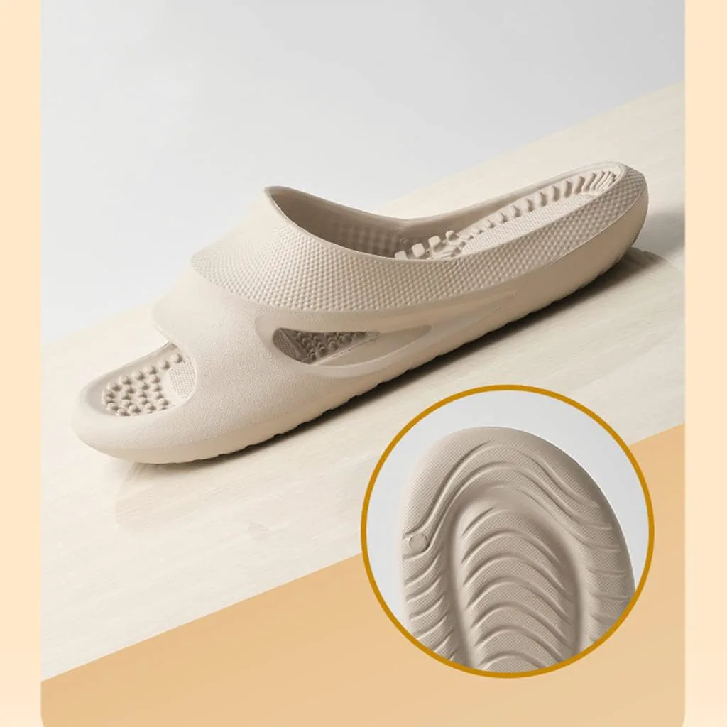 Massage Slippers,Plantar Fasciitis EVA Open Toe Soft Sole Non-Slip Quick Dry Shower Indoor Outdoor Сандалии,Unisex Breathable and Non Slip Wear-Resistant Shoes BAANHA, черный — фото 4