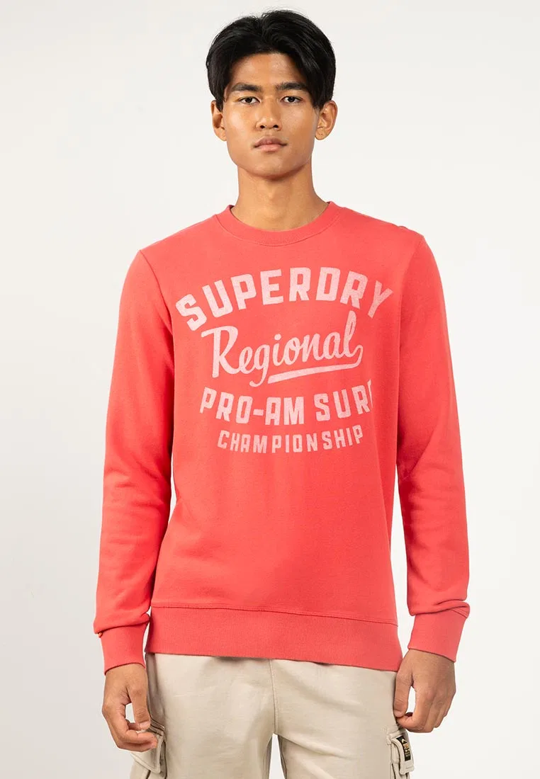 Толстовка, свободный крой, Lo-Fi Outdoors Superdry, красный