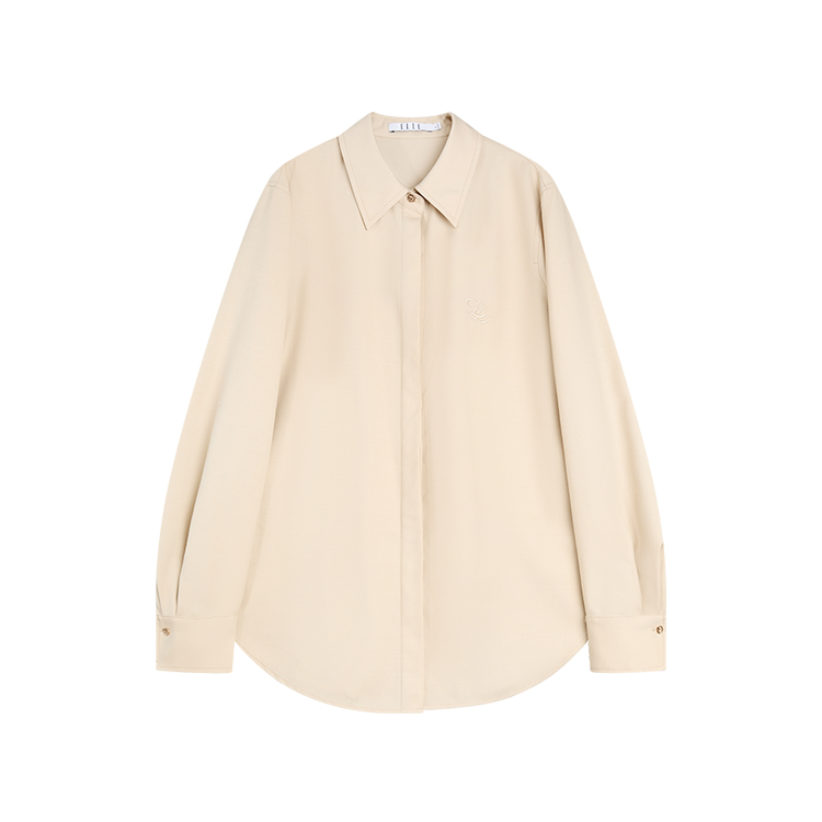 

ELLE Рубашка Women's Khaki Lapel Moderate