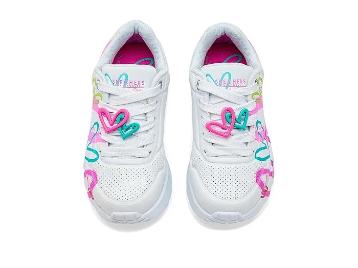 Кроссовки с принтом сердец Skechers X James Goldcrown-Uno Lite Flutter Hearts, White/Multi — фото 3