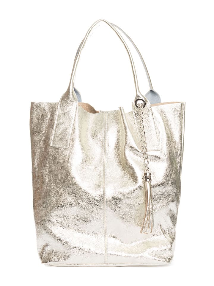 

Кожаная сумка через плечо в золоте - (Ш)28 x (В)25 x (Г)17 см Pia Sassi