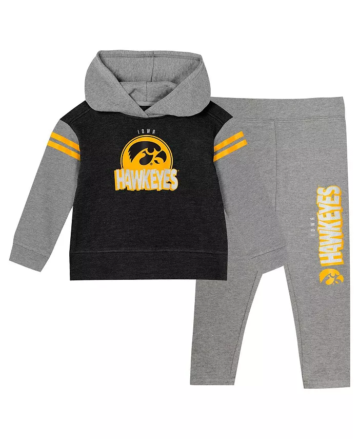 

Комплект из двух предметов для девочек дошкольного возраста, черный Iowa Hawkeyes Preschool Clubhouse, с капюшоном и леггинсами Outerstuff