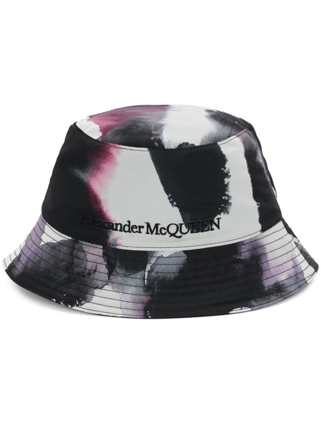 

Alexander McQueen панама Watercolour Graffiti, черный