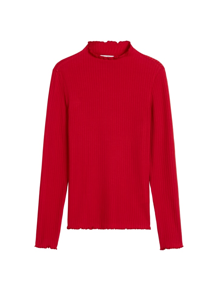 

Marc O'Polo DENIM Узкая ребристая футболка с длинными рукавами, цвет «Красная шелковица»