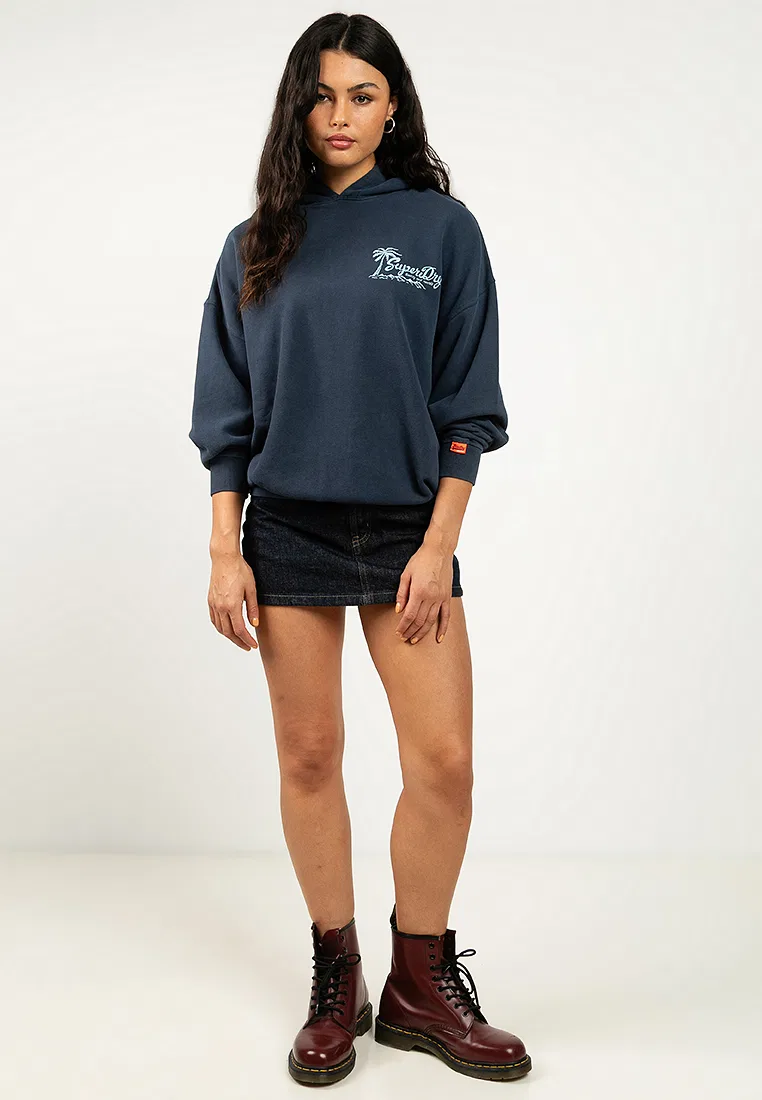 Худи оверсайз, Lo-Fi Outdoor Superdry, темно-синий — фото 4