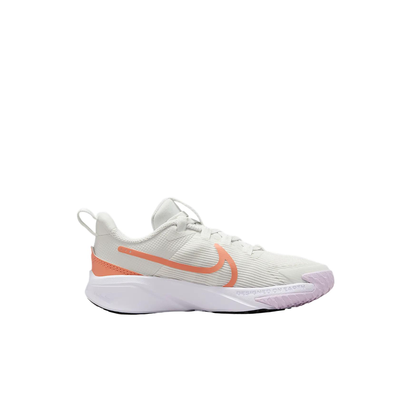 Nike Star Runner 4 устойчивые к истиранию низкие детские беговые кроссовки white kids' — фото 2