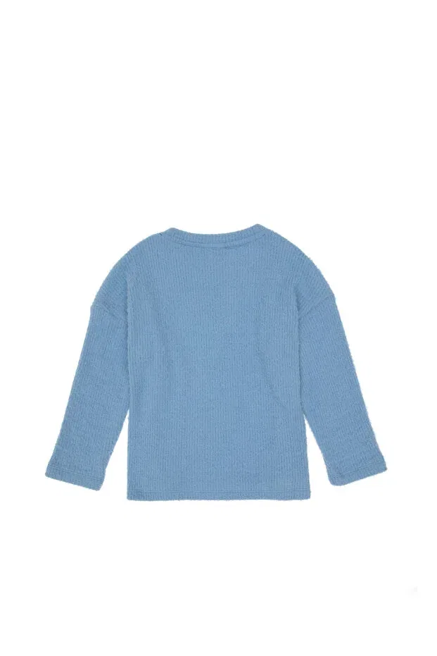 Детское для девочек свитшот с длинным рукавом U.S. Polo Assn., Light Blue — фото 2