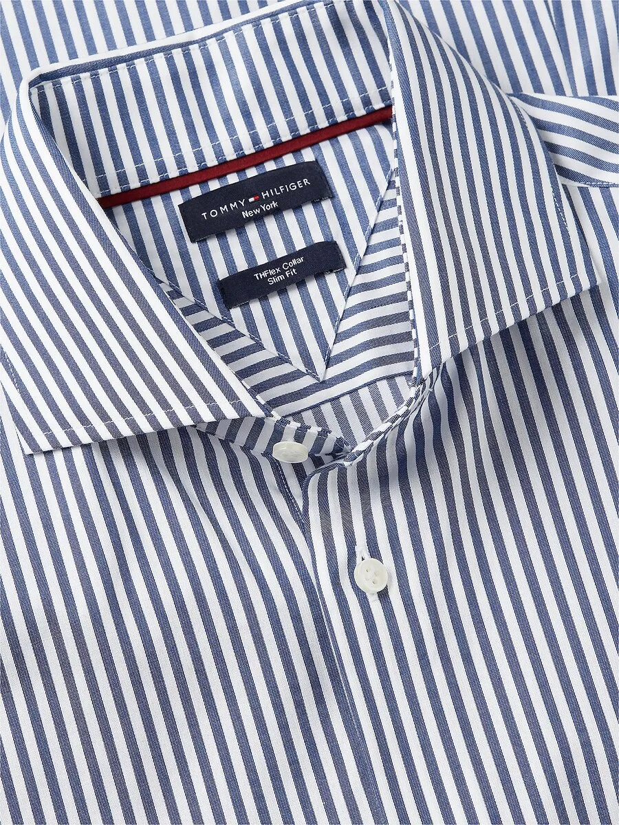 Деловая рубашка приталенного кроя TOMMY HILFIGER 'New York' синего цвета — фото 3