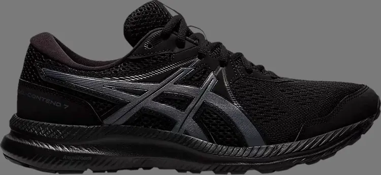 

Кроссовки gel contend 7 4e wide 'black carrier grey' Asics, черный