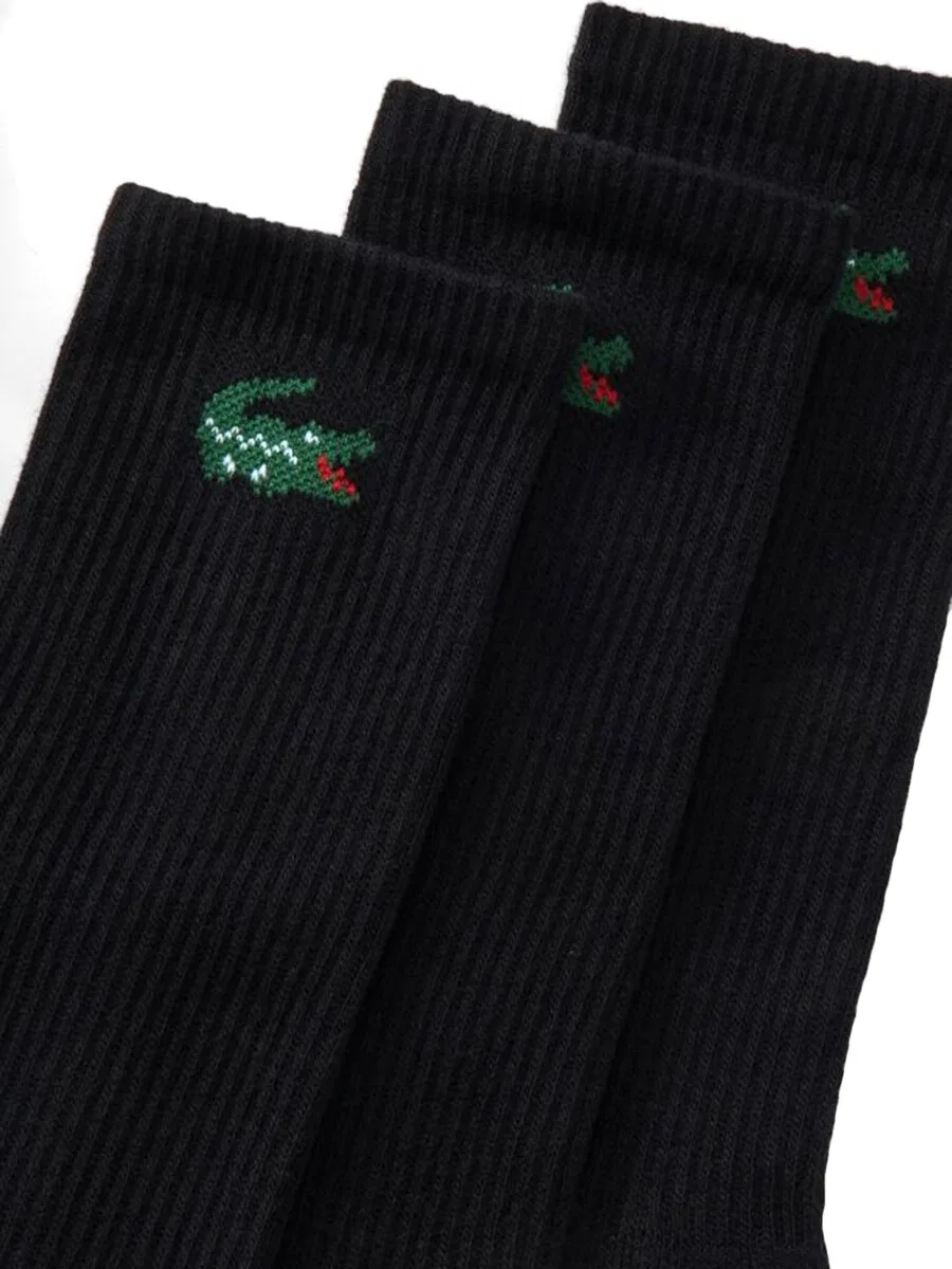 Носки LACOSTE '6PK BLACK' черного цвета — фото 2
