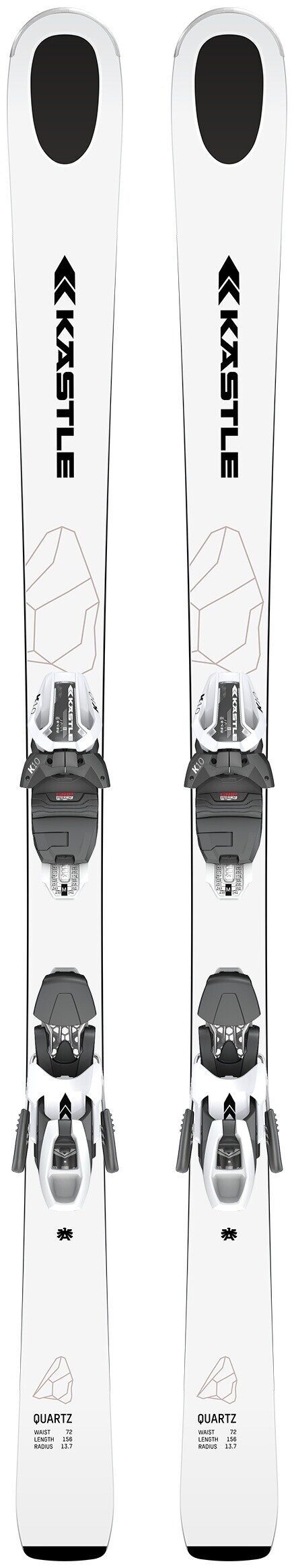 

Новые женские лыжи Kastle Quartz 72 2026 года, длина 144 см, с креплениями K10 SLR GW