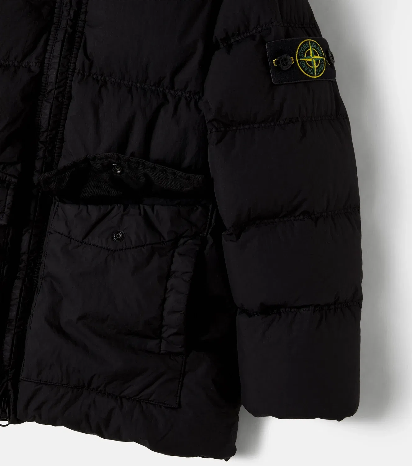 Пуховая парка Stone Island Junior, черный — фото 4