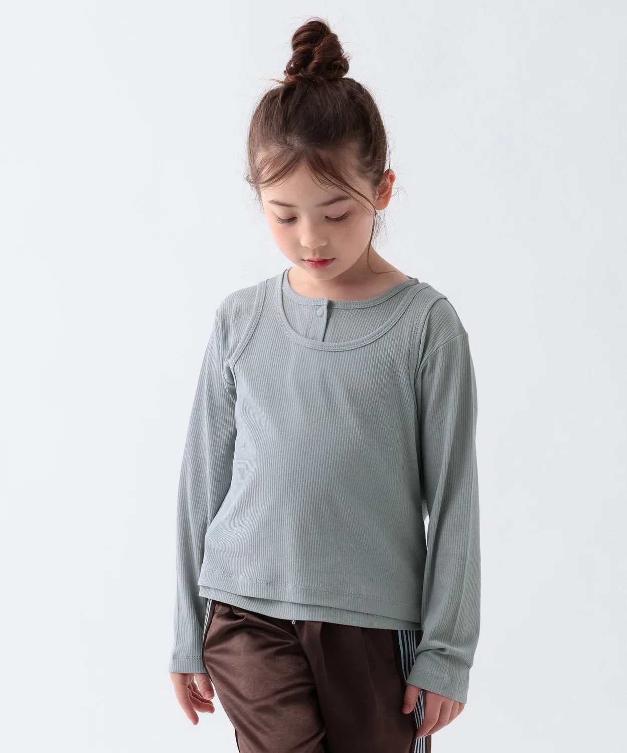 Детский комплект из лонгслива и майки с принтом Henley BAYFLOW, Blue