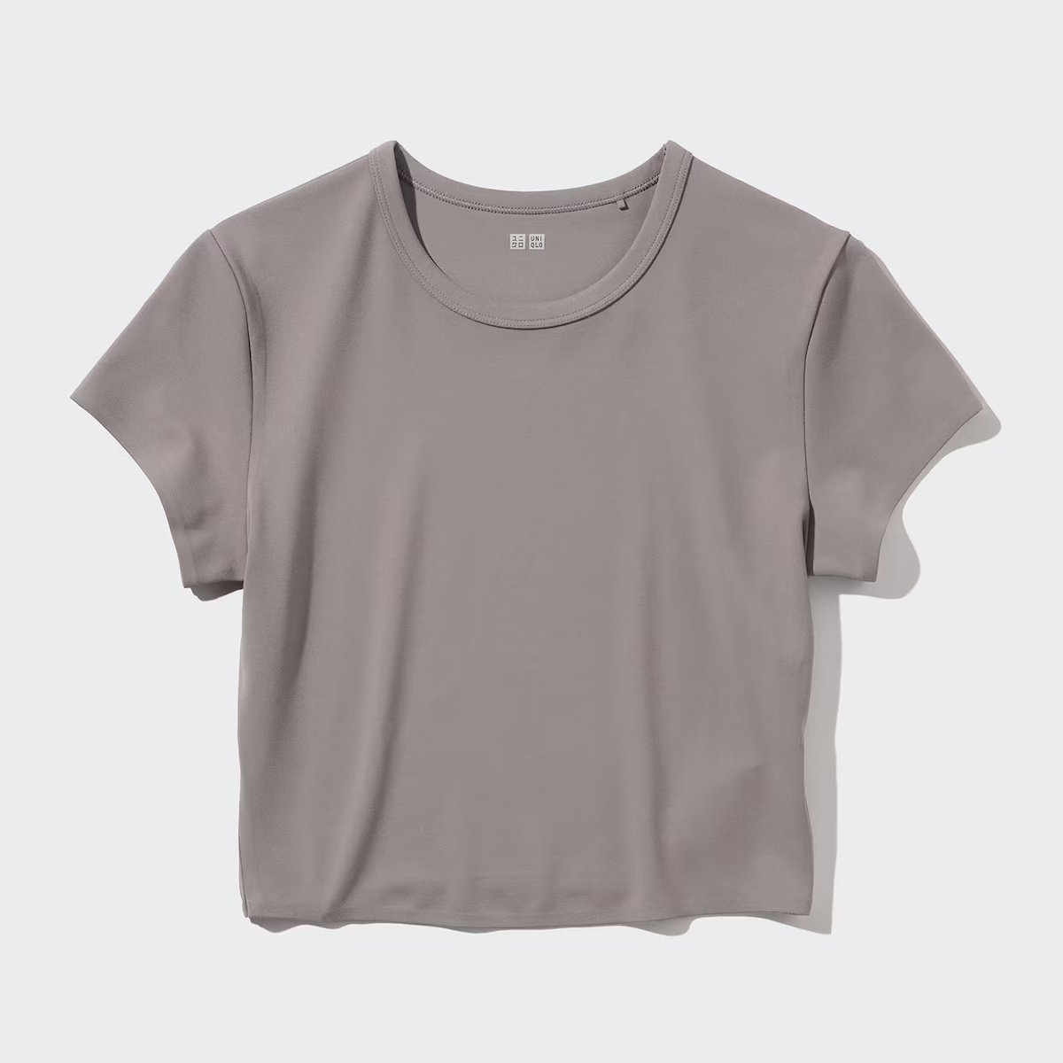 

Футболка Uniqlo Airism укороченная, коричневый
