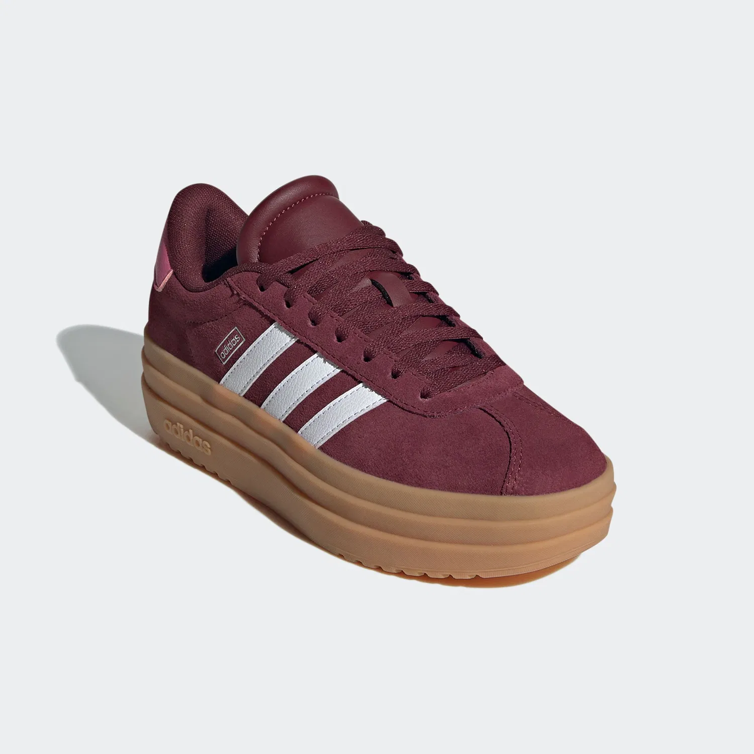 Детские кроссовки на платформе Adidas Sportswear, Shadow Red/White/Pink Fusion