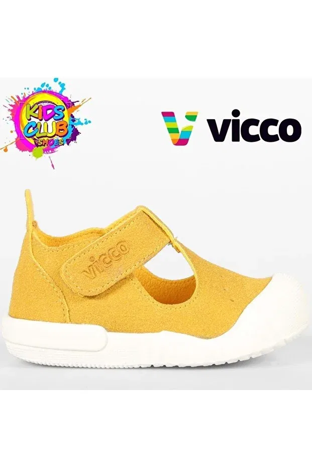 Детские спортивные кроссовки для девочек на липучке Loro ii first step baby Vicco, Yellow