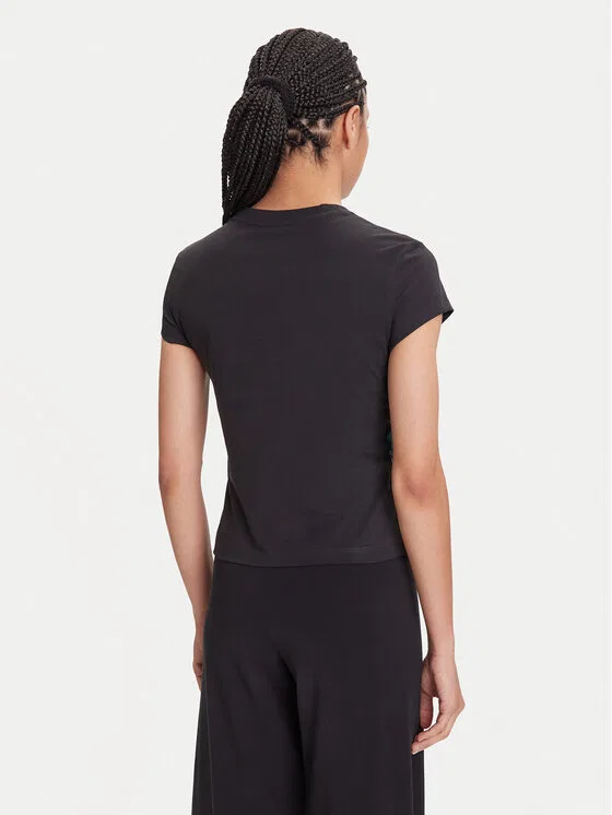 Футболка slim fit Animal Print 3-Stripes Adidas, черный — фото 3