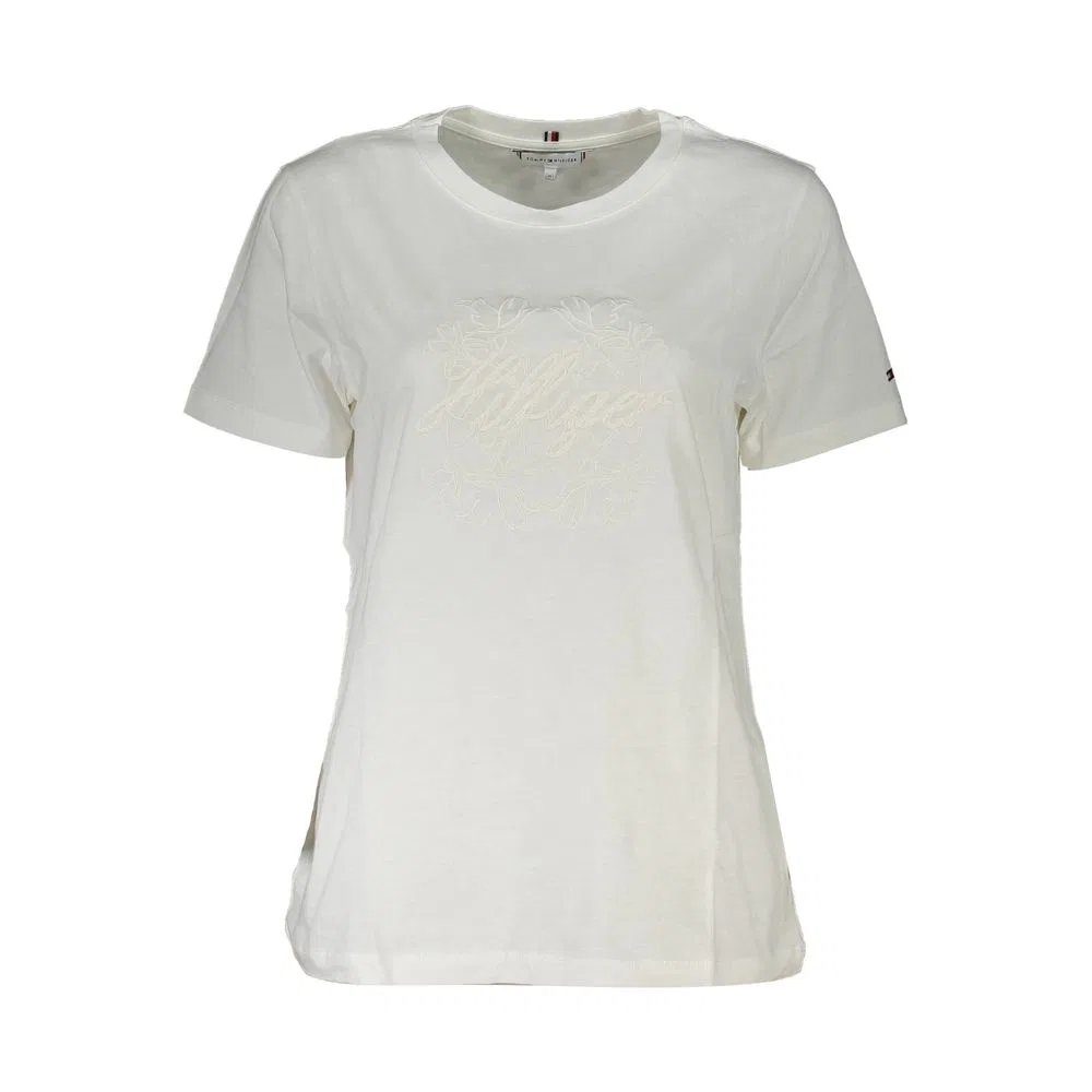 Женская футболка с коротким рукавом с вышивкой Tommy Hilfiger, White