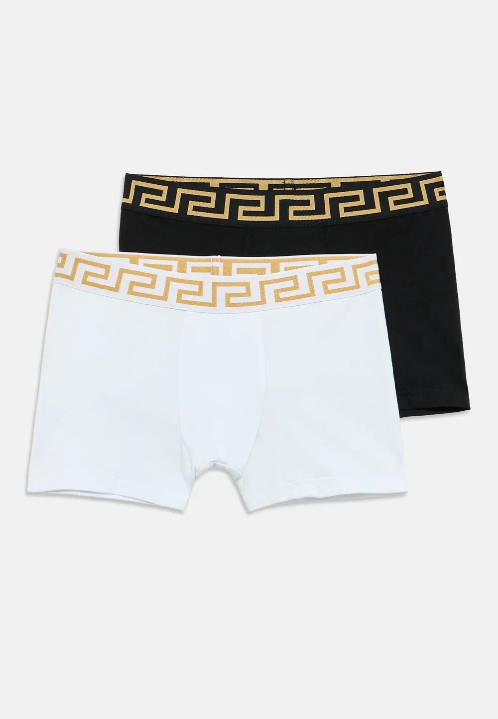 Комплект из двух плавок с логотипом Топики Versace, Bianco/Nero