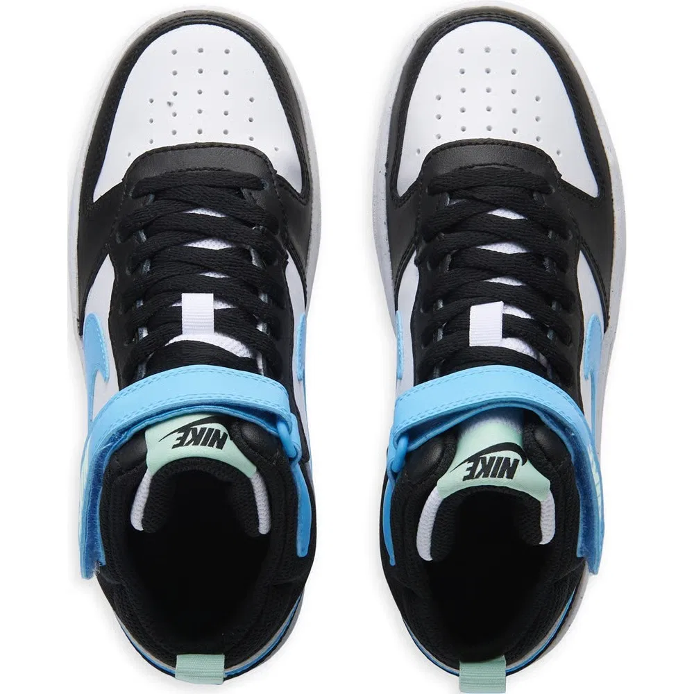 Детские кроссовки Kids' Court Borough средней высоты Nike, White/Black/Blue — фото 4