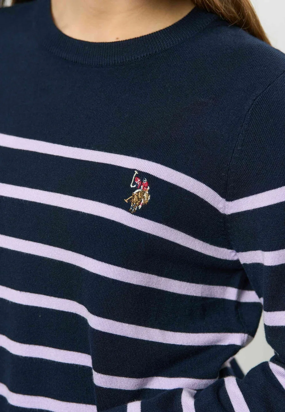 Джемпер Uwlilwan с круглым вырезом U.S. Polo Assn., Dark Sapphire — фото 4