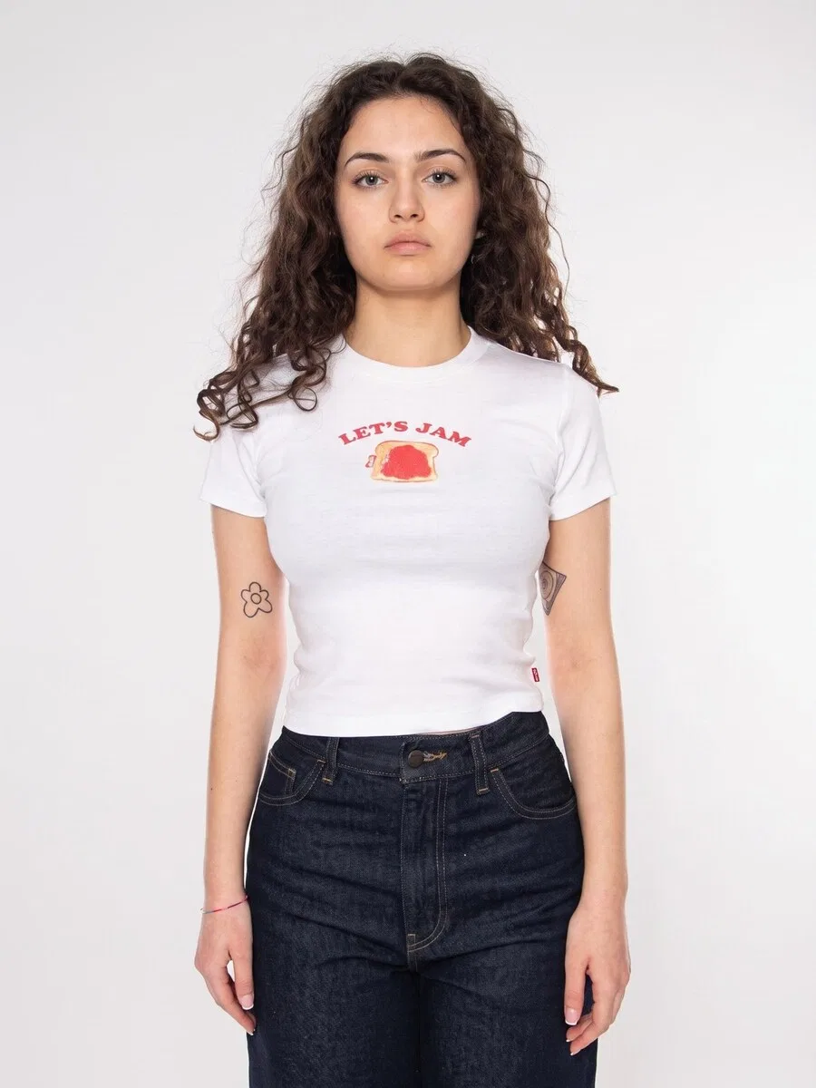 Топ LEVI'S 'GR Essential Sporty Tee' белого цвета — фото 2