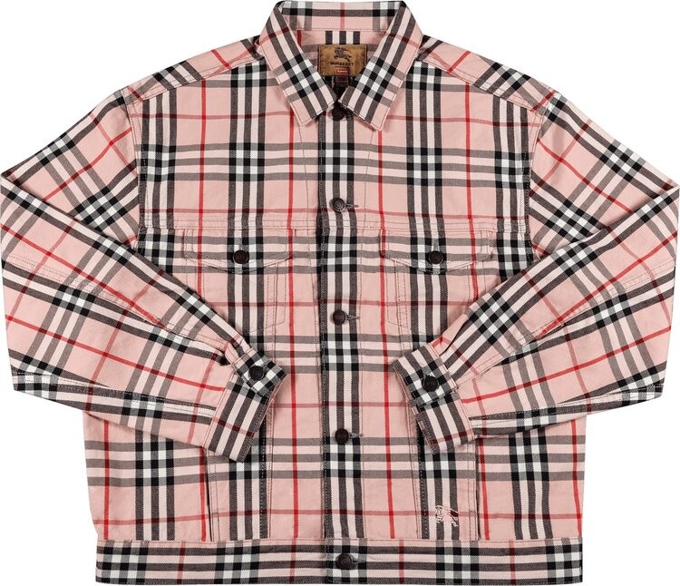

Куртка Supreme x Burberry Denim Trucker Jacket 'Pink', розовый