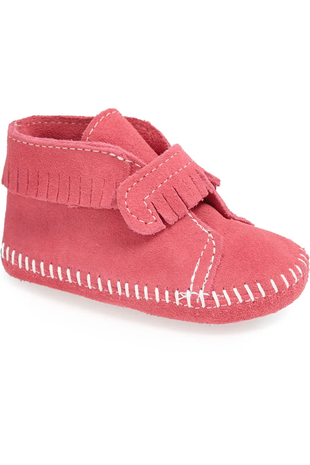 Пинетки детские с бахромой Minnetonka, розовый