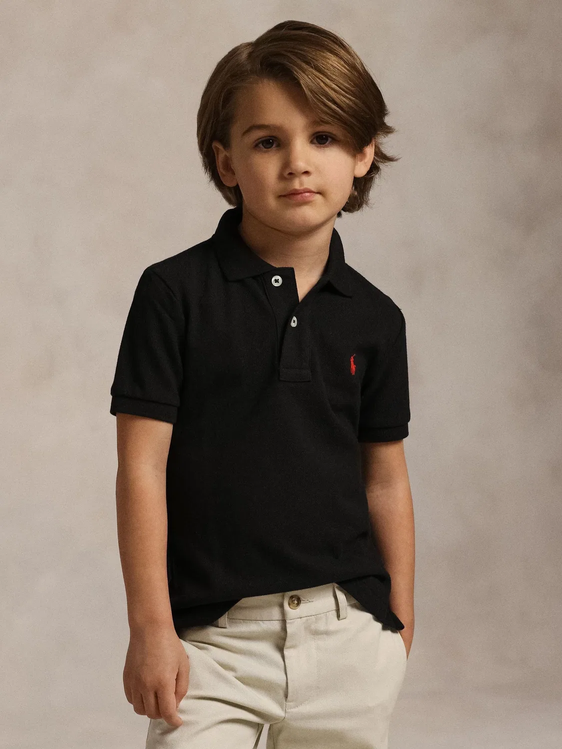 Поло из пике Polo Ralph Lauren, черный