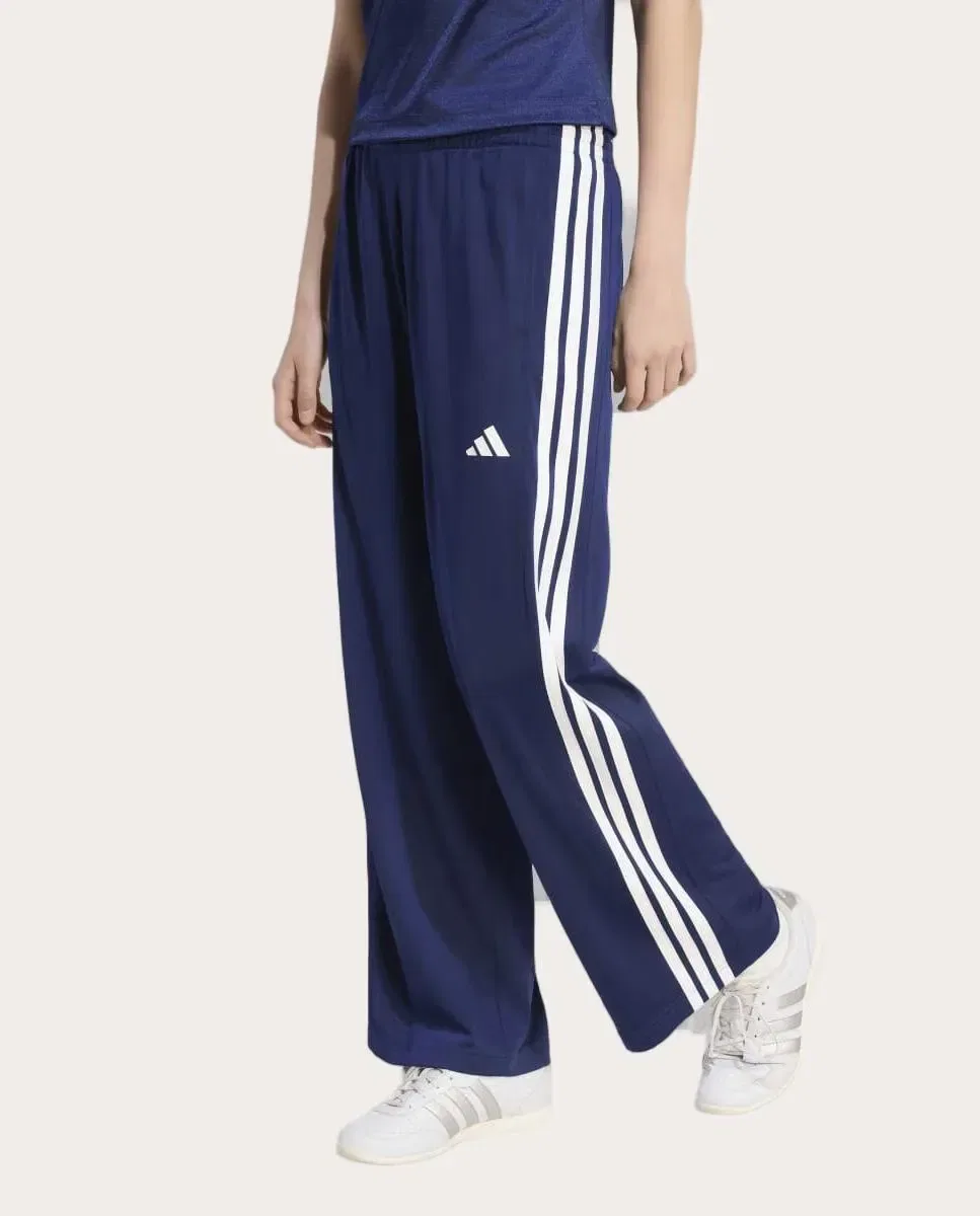 Женские широкие спортивные брюки из переработанного полиэстера adidas, Синий
