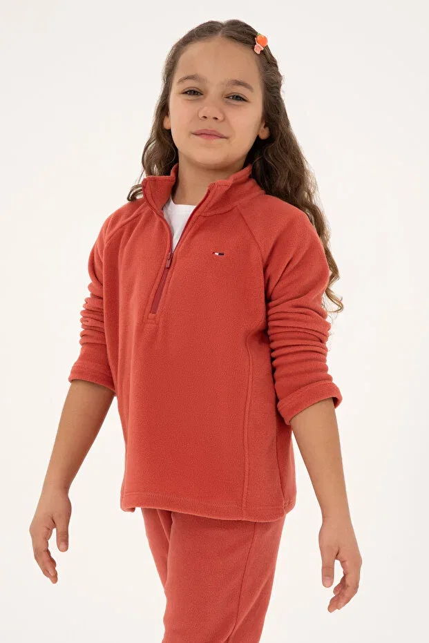 Детские свитшот для девочек с длинным рукавом U.S. Polo Assn., Dried Rose — фото 3